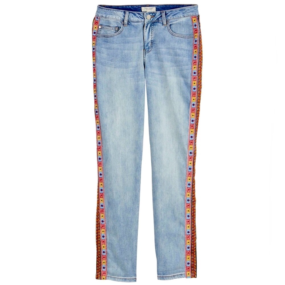 Tru Luxe Ribbon Tape Boyfriend Jean
